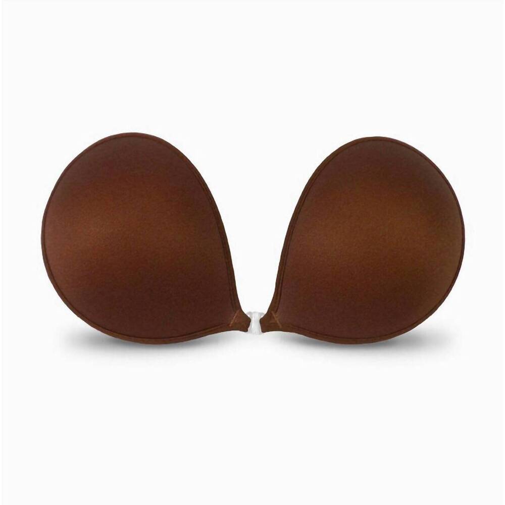 NEW NUBRA women's feather-lite adhesive bra in chocolate